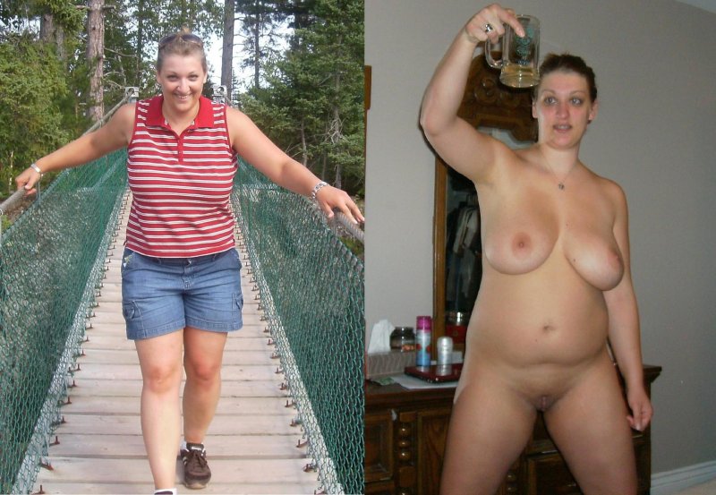 Chubby dressed and undressed