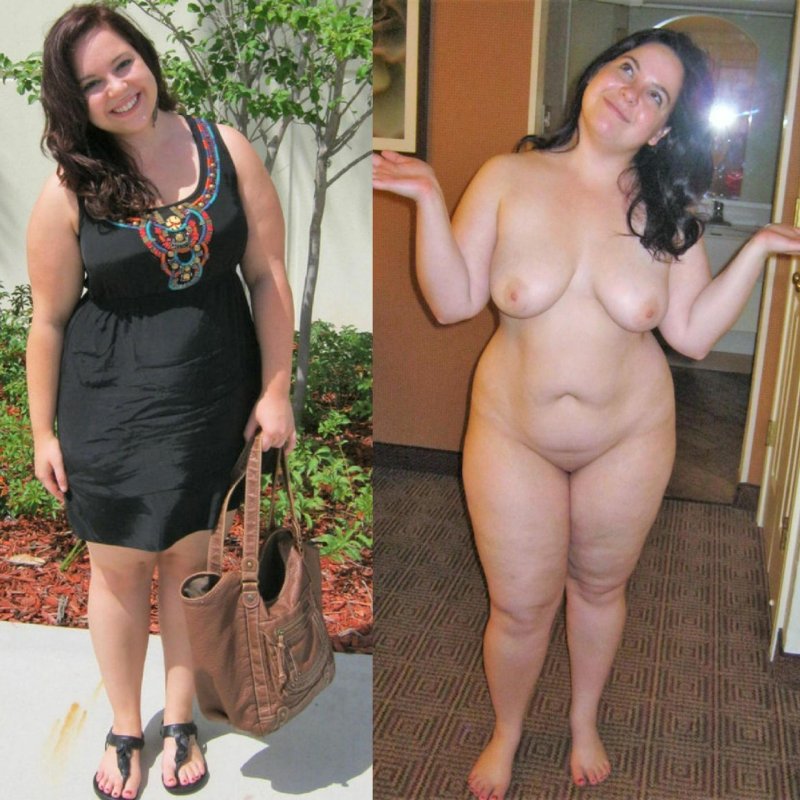 Exposed Dressed and undressed fat old