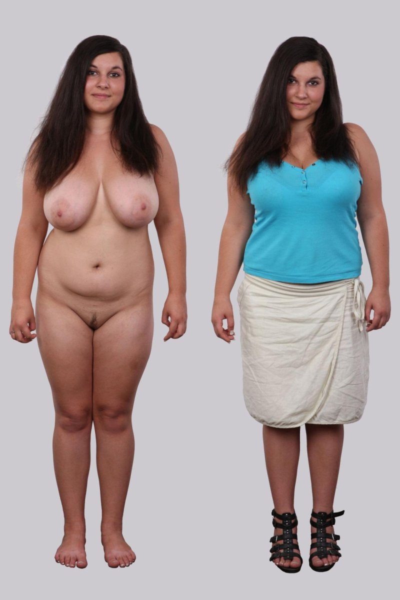 Complete women dressed and stripped