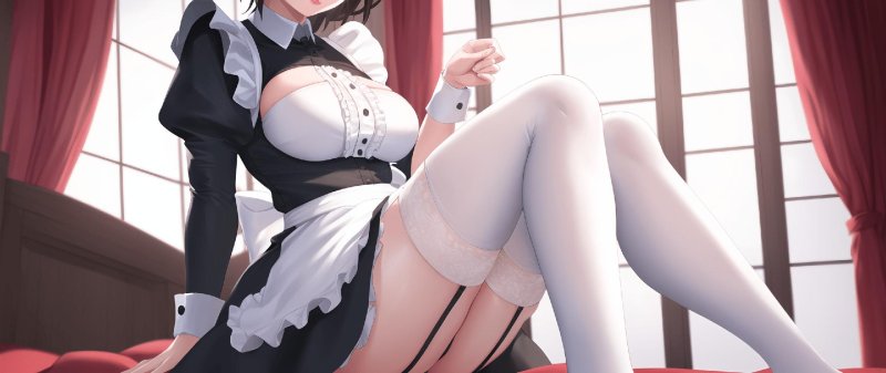 Naked maids in stockings