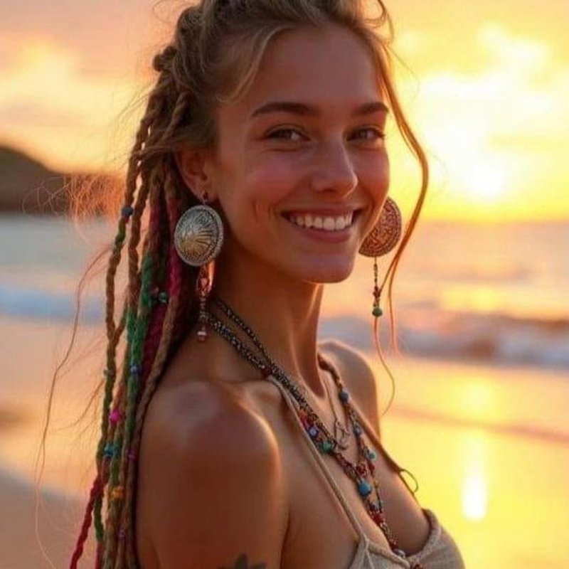 Hippie hairstyle
