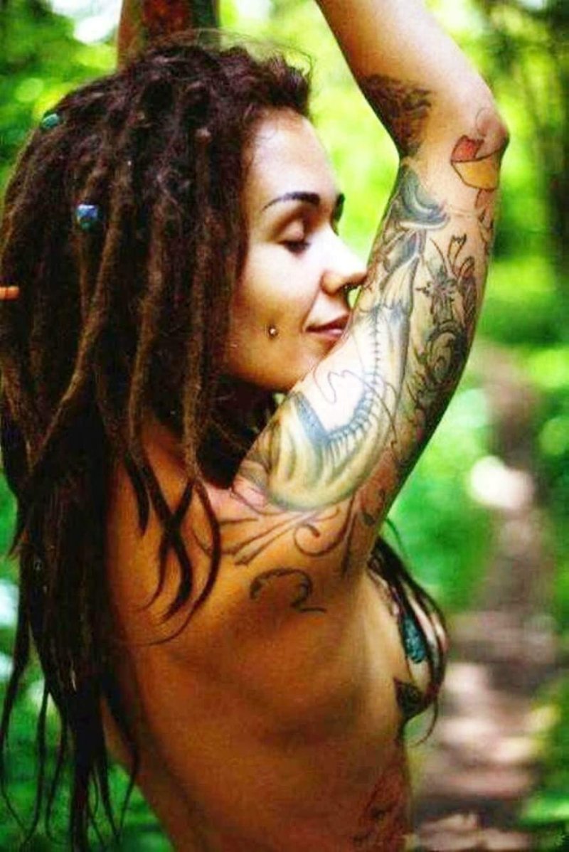 Girl with dreadlocks
