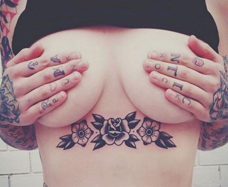 Tattoo under boobs