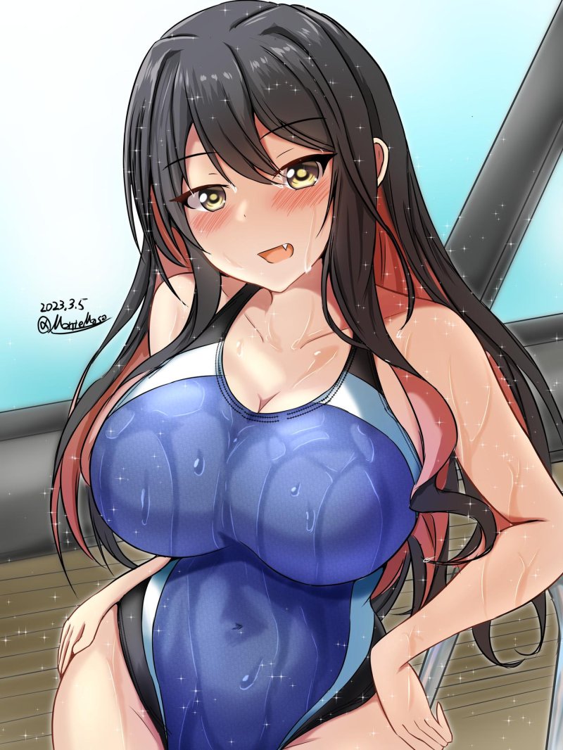 Huge breasts in swimsuits