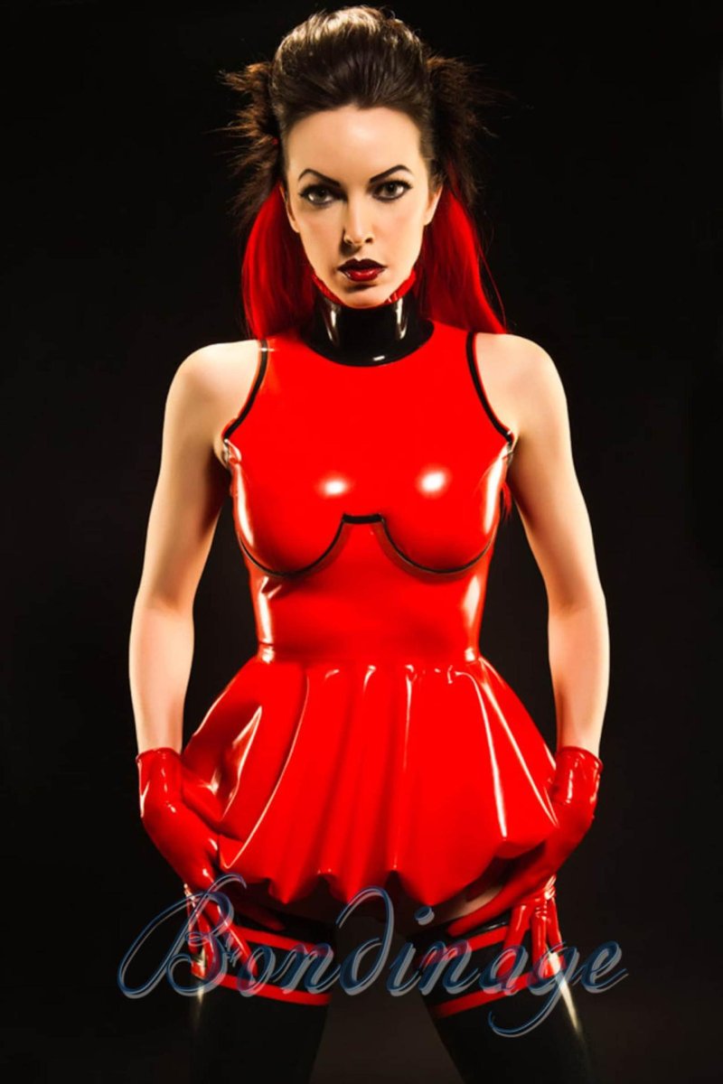 Michelle Thorn in Red Latex