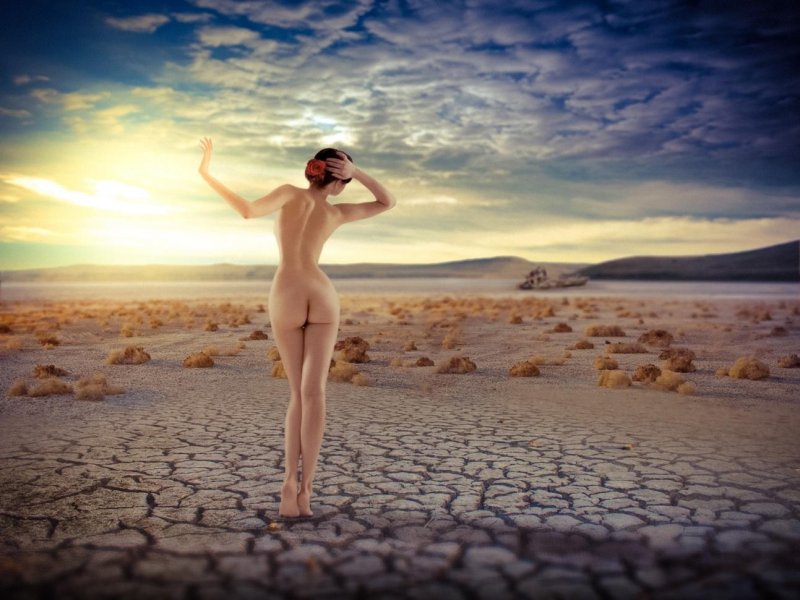 Nude in the desert