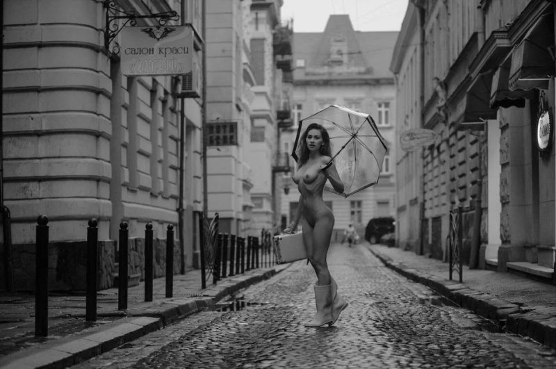 Girl with an umbrella