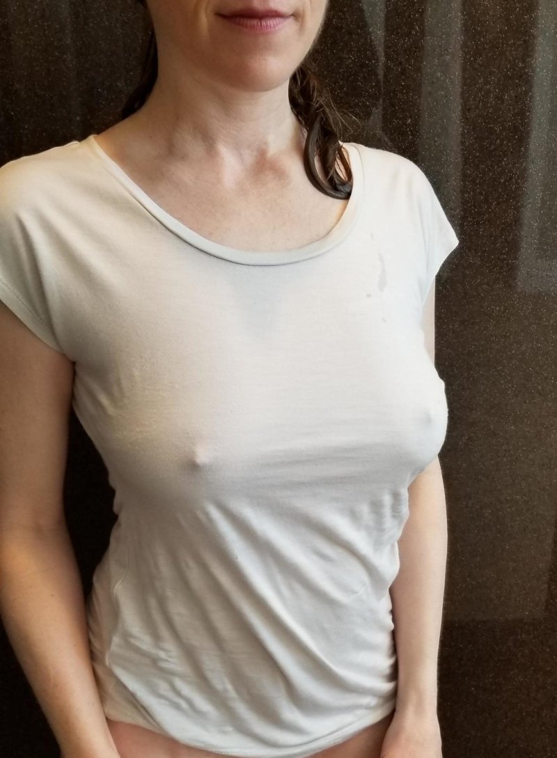 Chest with protruding nipples
