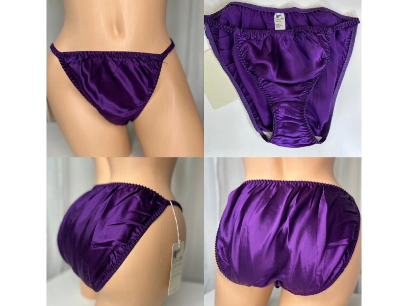 Satin purple panties