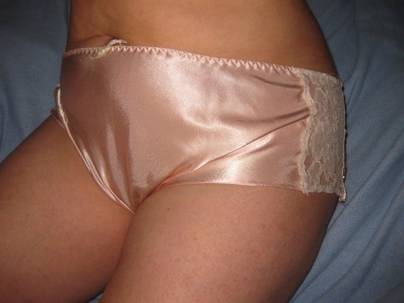 Women in satin underpants