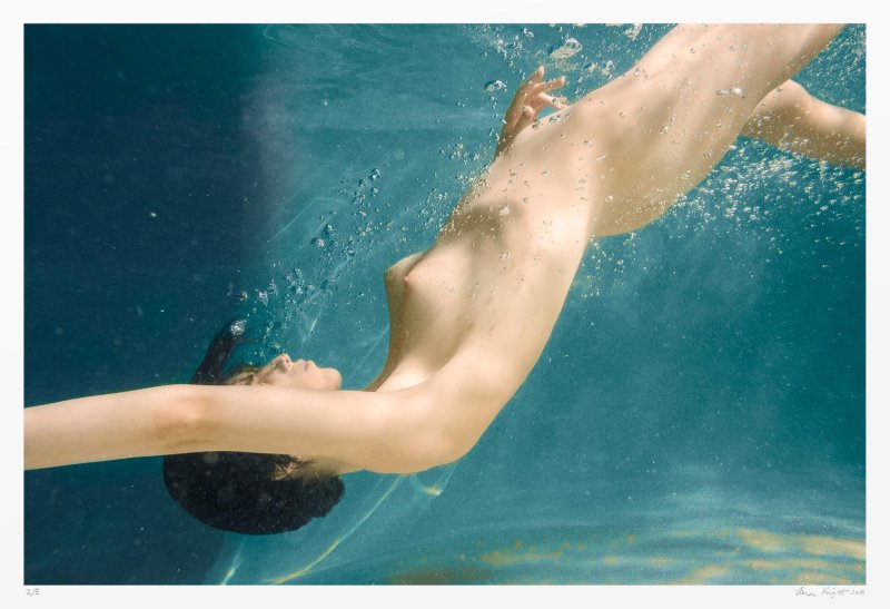 Submarine swimming nude