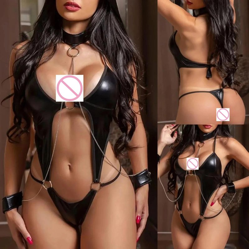 Leather erotic linen