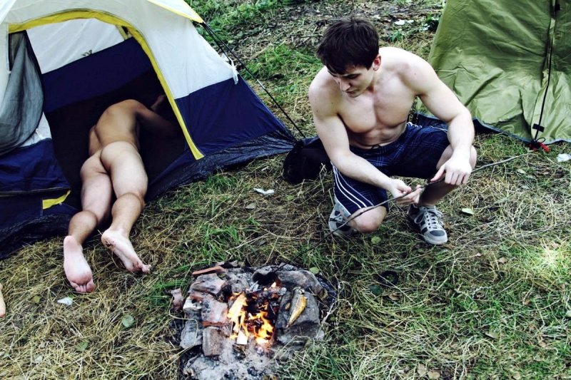 Hike bathhouse in the forest