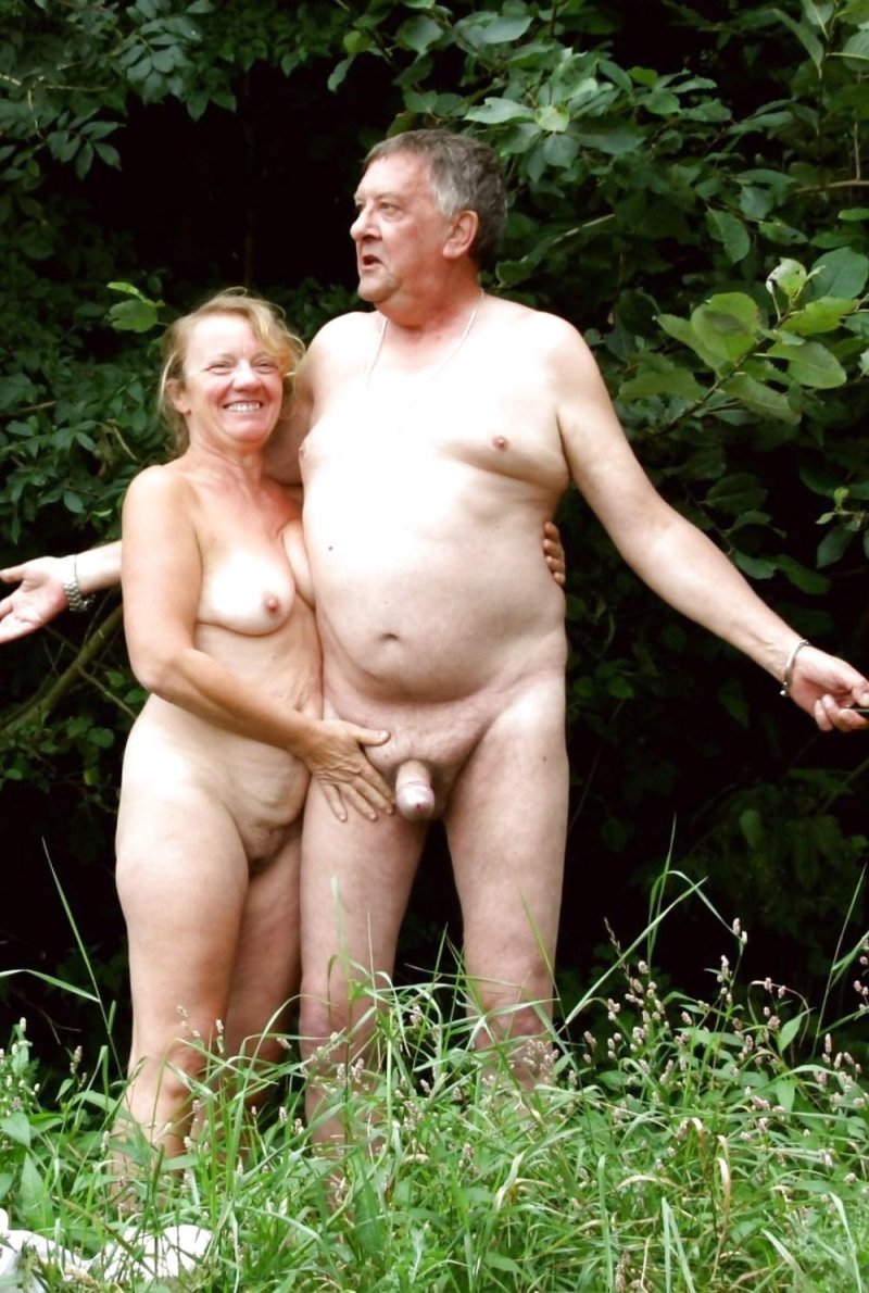Mature pairs of nude in nature