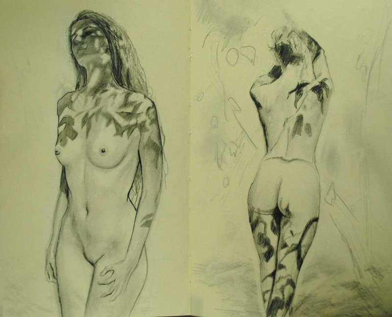 Drawings of naked women