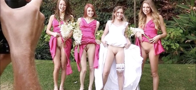 Bride without panties