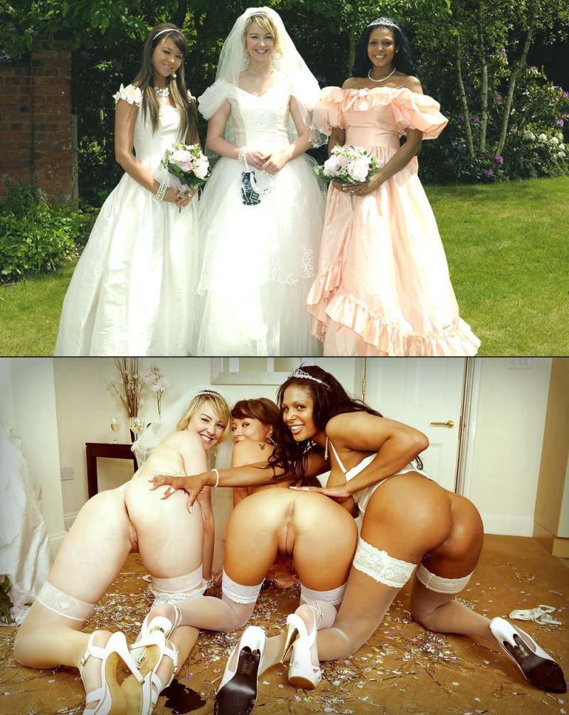 Naked brides after the wedding