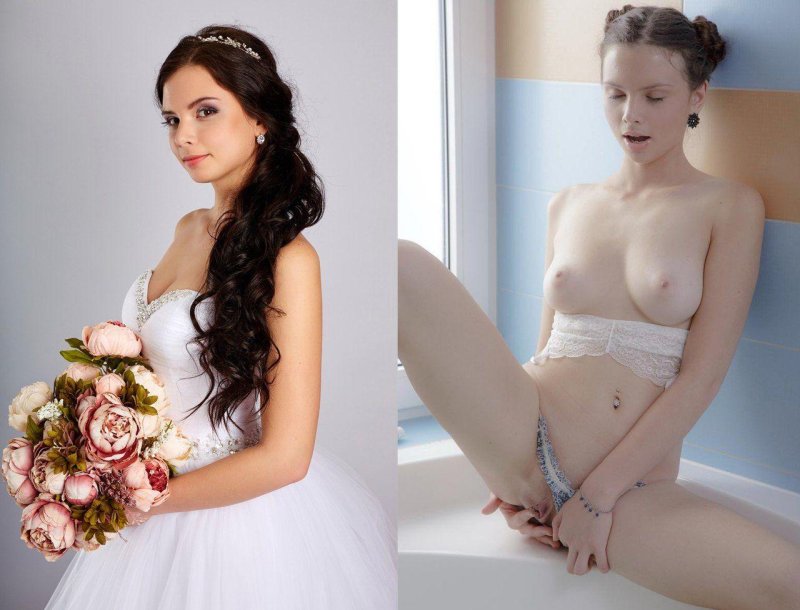 Brides dressed and stripped