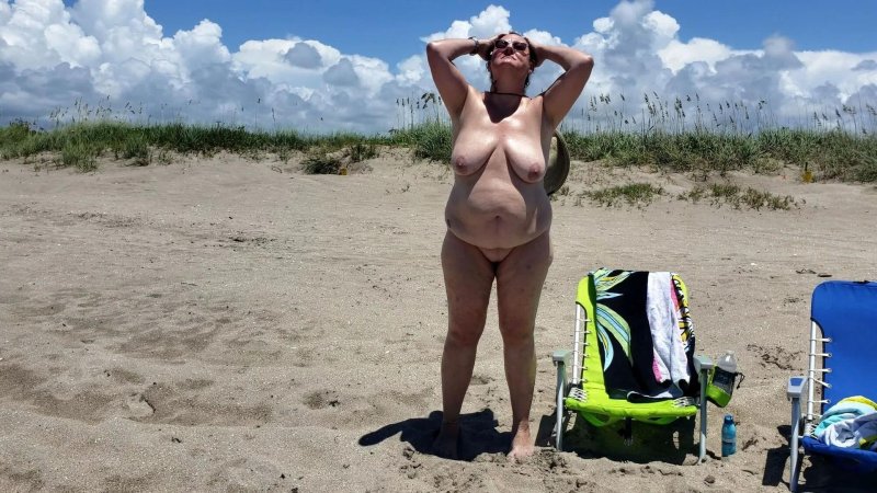 Mature women on the beach