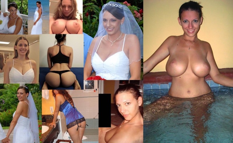 Dressed and stripped large breasts