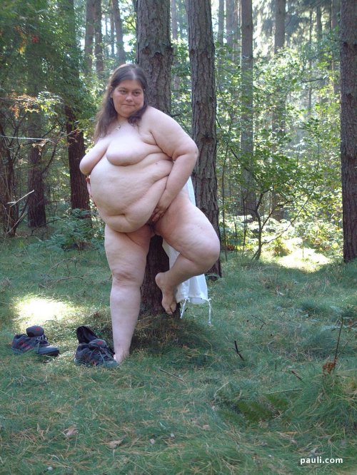Naked thick women in nature