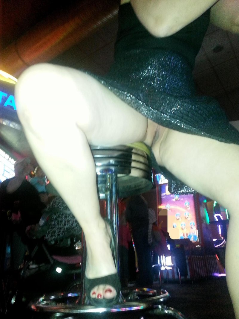 Without panties at a rural disco