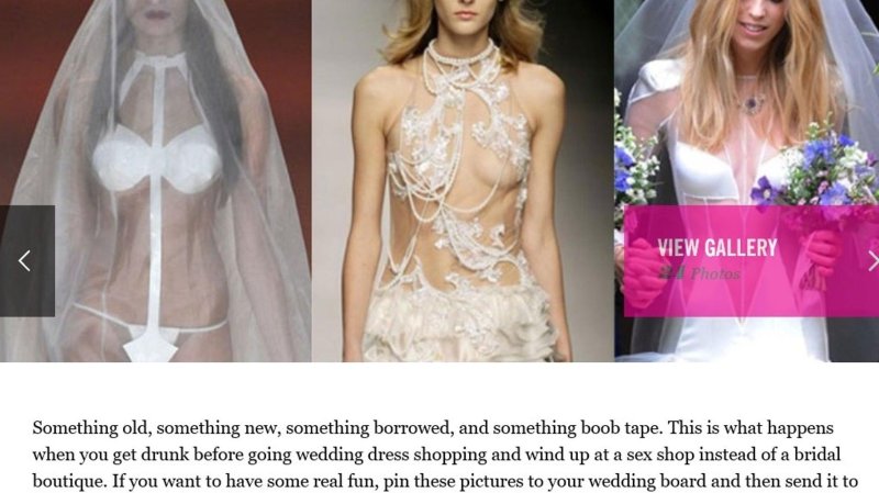 The most shameful wedding dresses