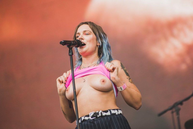 Singer Tove LO Naked Breast