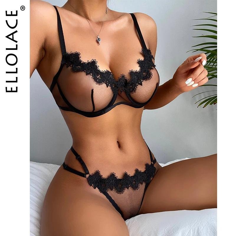 Sexual transparent underwear set