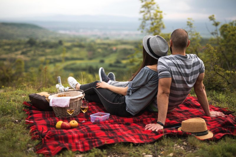 A couple on picnic