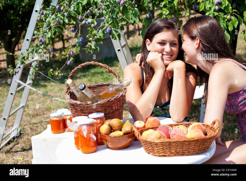 A woman on picnic