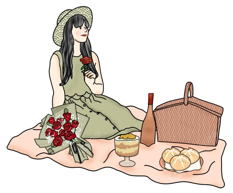 Girl on a picnic
