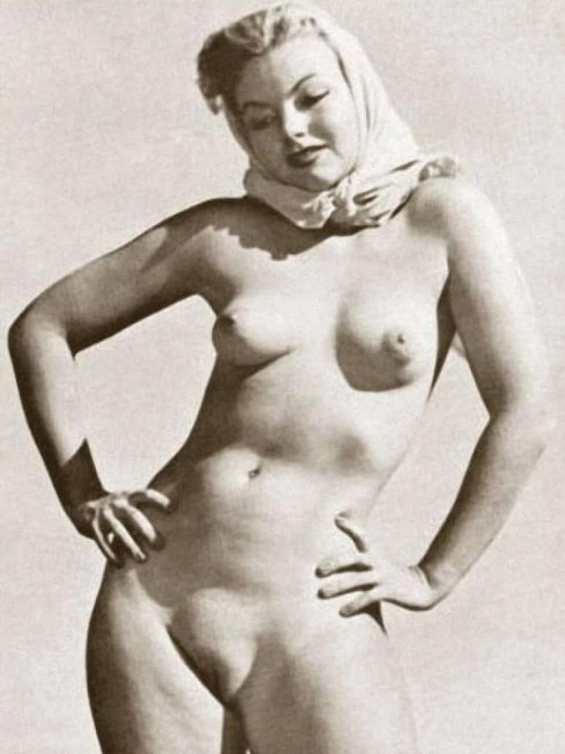 Naked women in retro style