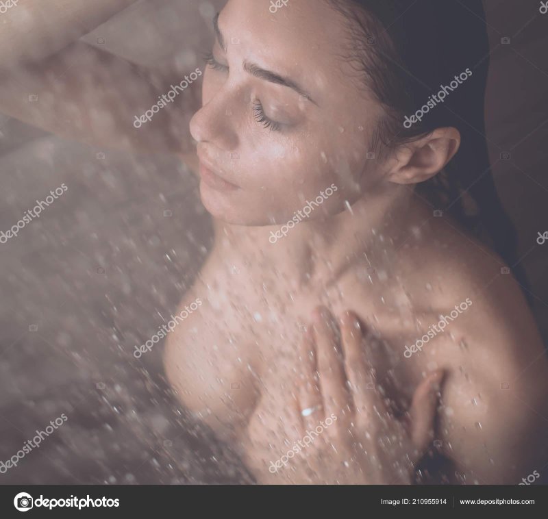 A woman in shower