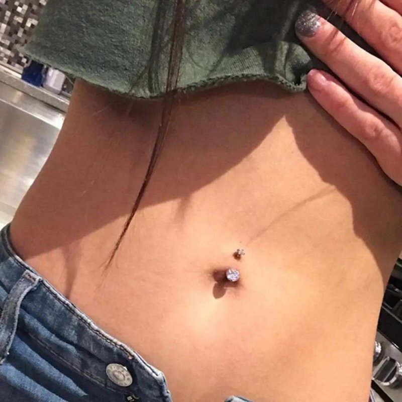 Pierce jewelry navel of titanium
