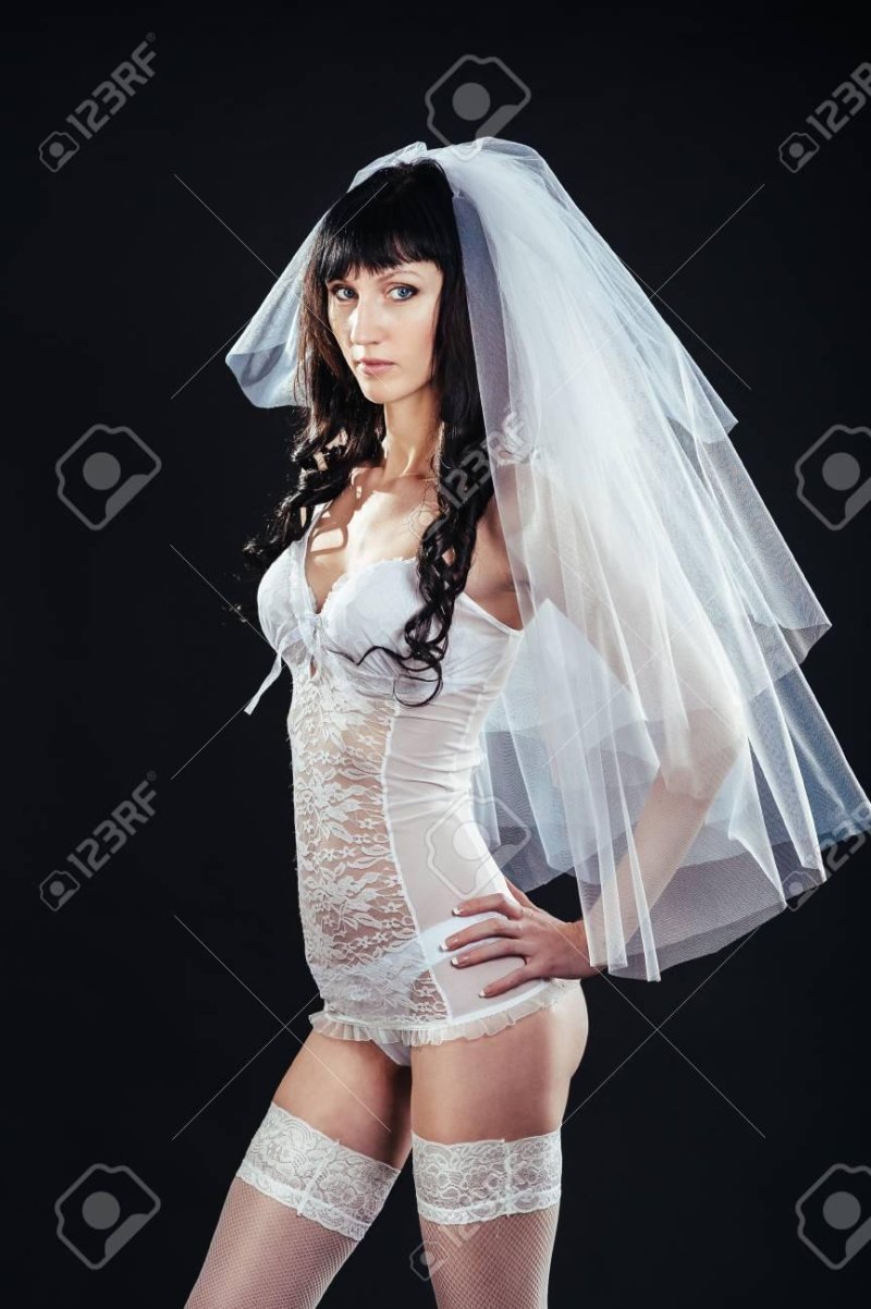 Brides in beautiful underwear