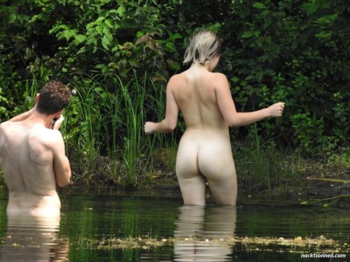 Bathing on the river