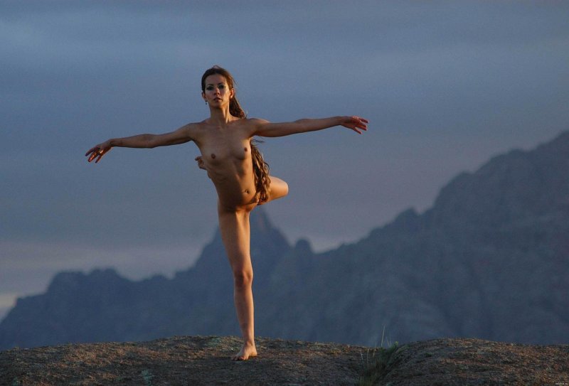 Naked climbers