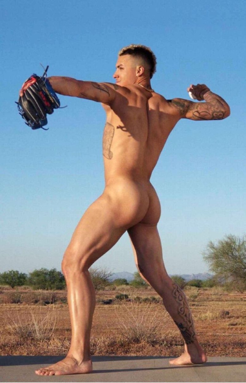 Naked athlete