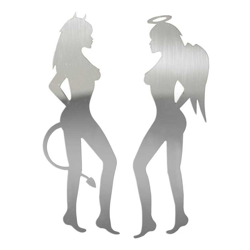 A car sticker Angel and Demon