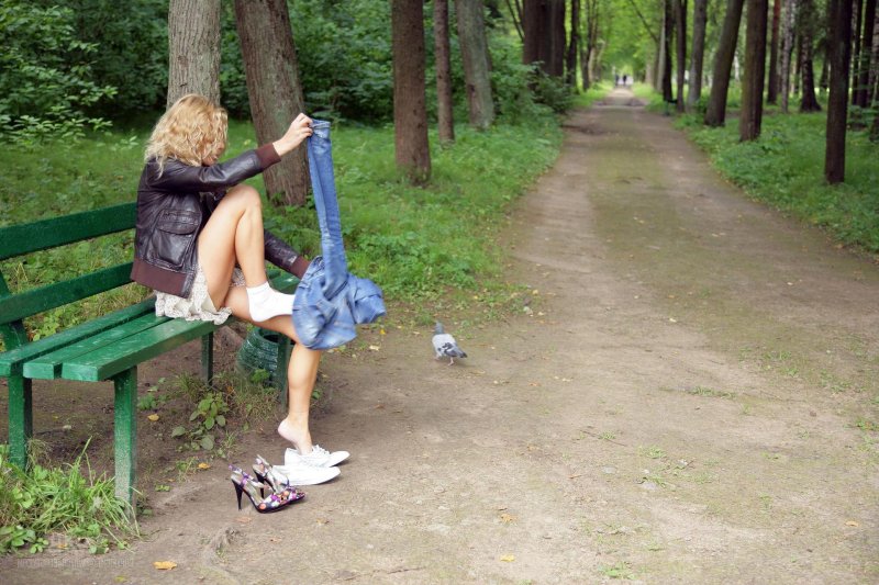 In a park without panties