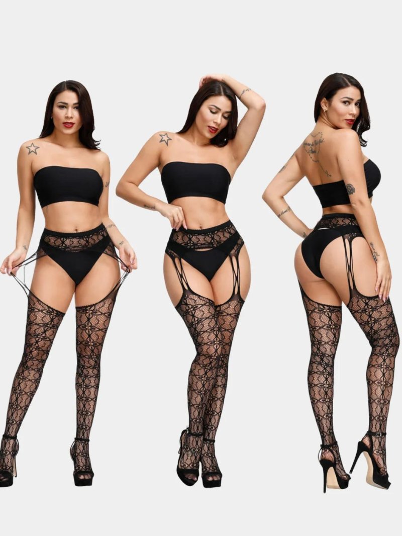 Stockings with a belt are alleged
