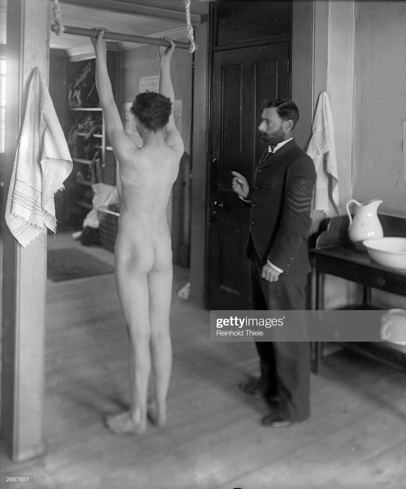 Medical examination of girls retro