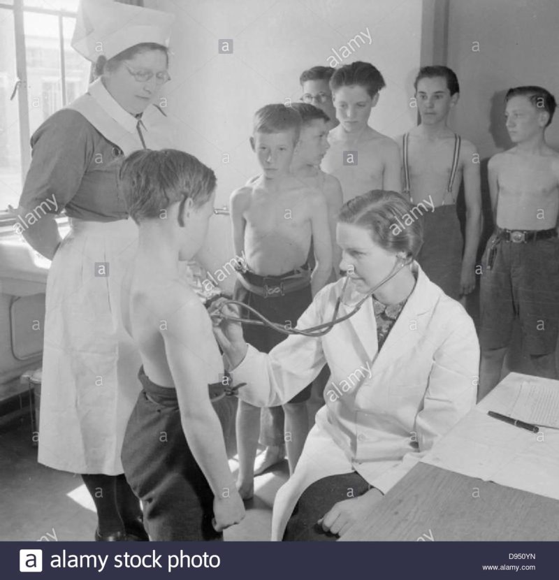 Retro medical examination of girls