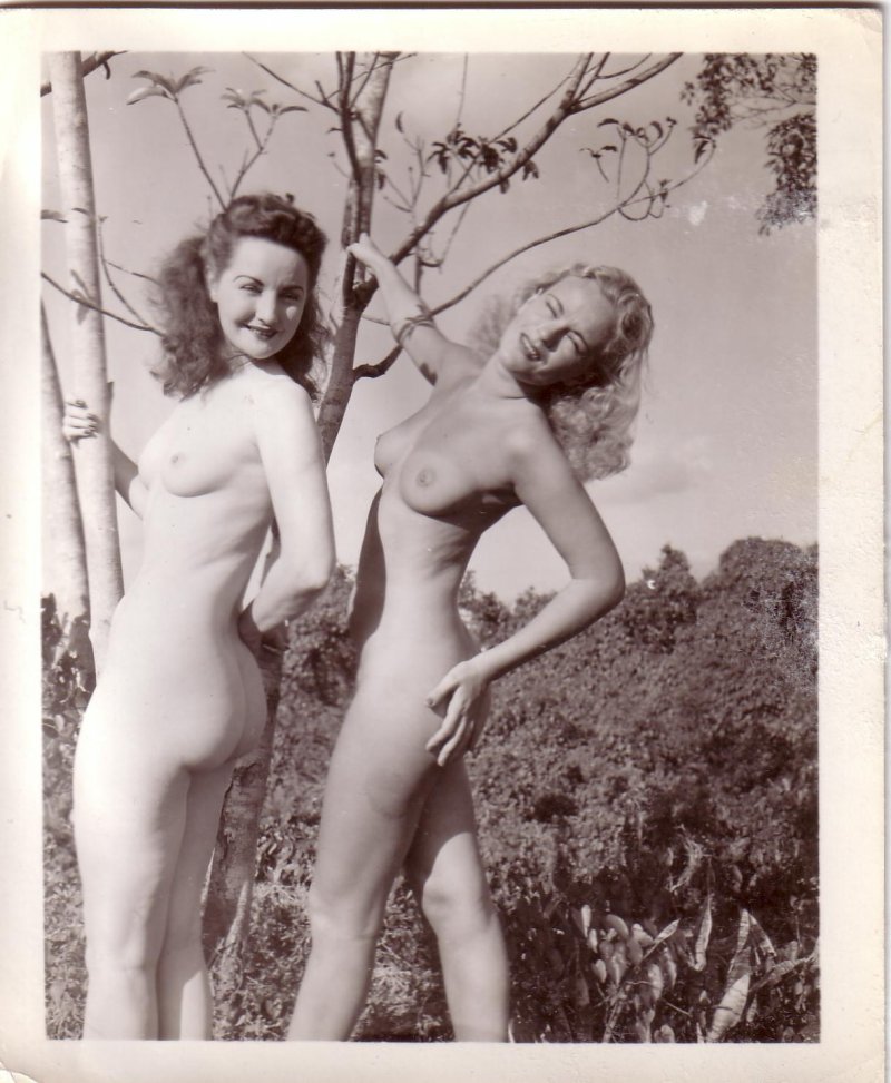 Beautiful naked nudists retro