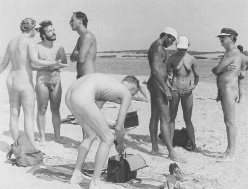 Naked on the beach retro