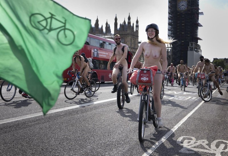 Sacha alleyne world naked bike ride - london