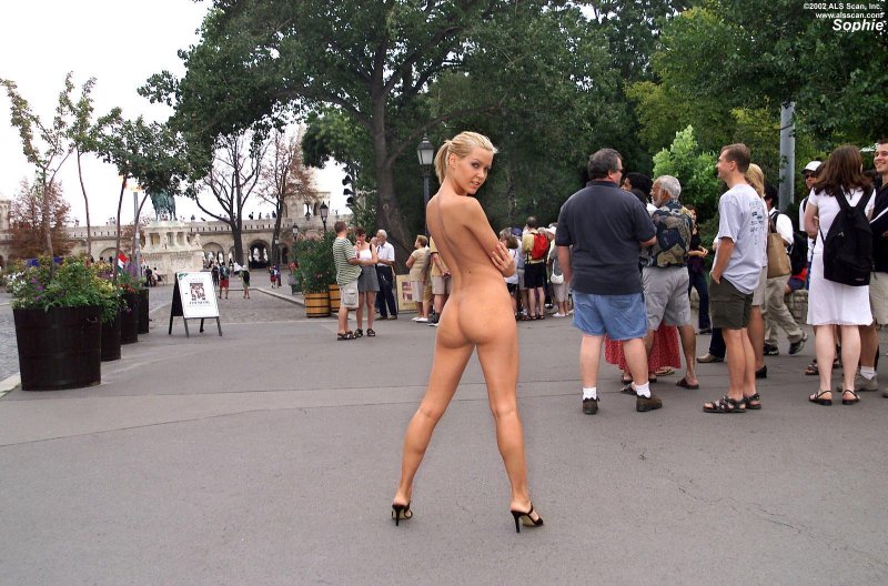 Naked women in public