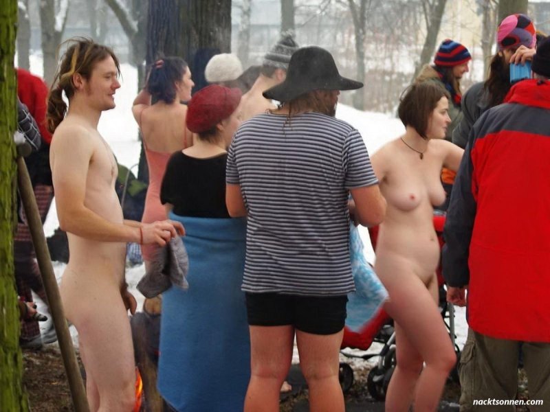 Naked walrus in public