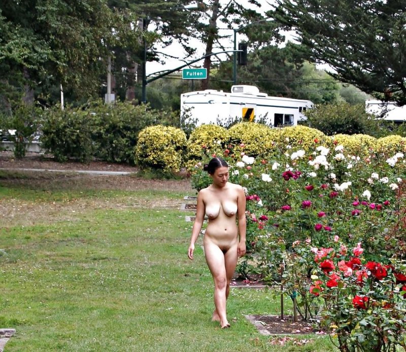 Naked in the garden